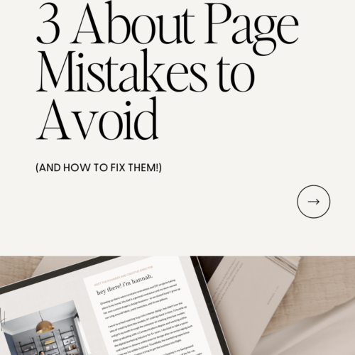 about page mistakes to avoid pin