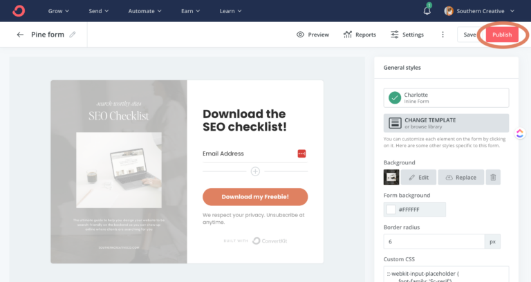 How do you connect ConvertKit and WordPress? | Southern Creative