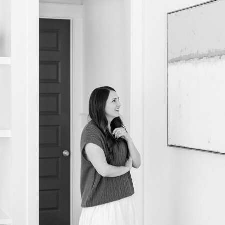 looking at art in house