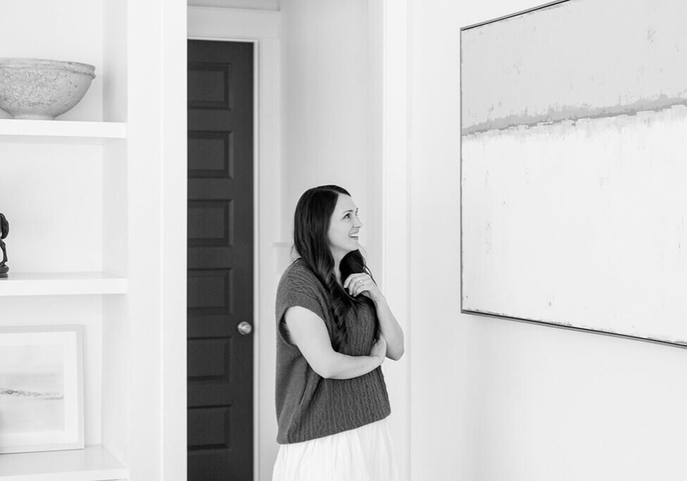 looking at art in house